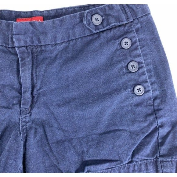 Merona 6 Navy Blue Chino Shorts 32" x 4" - Picture 2 of 4